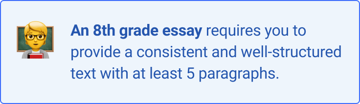 grade 8 essay format