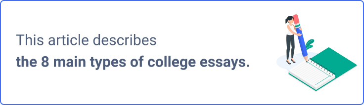 This article describes 8 main types of college essays.