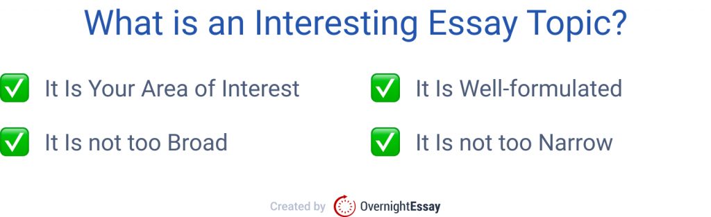 unique topics for essay writing