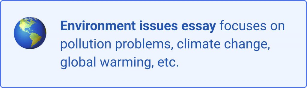 social and environmental issues essay
