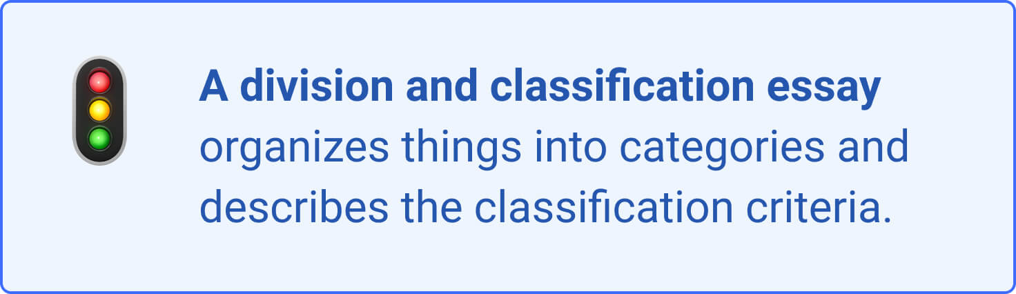 division classification topics