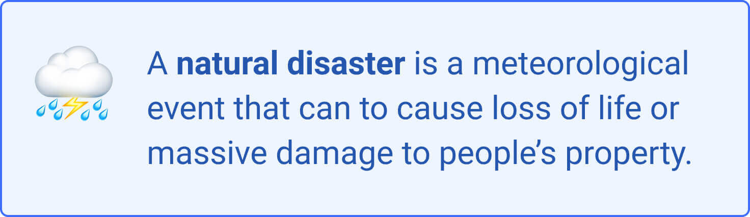 essay about natural disaster