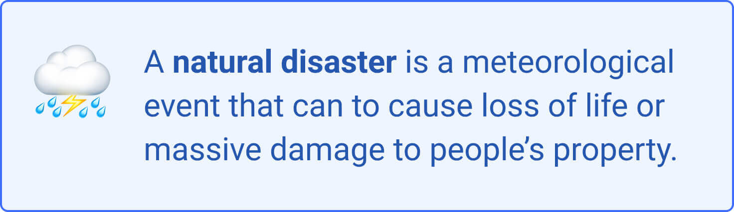 descriptive essay on natural disaster