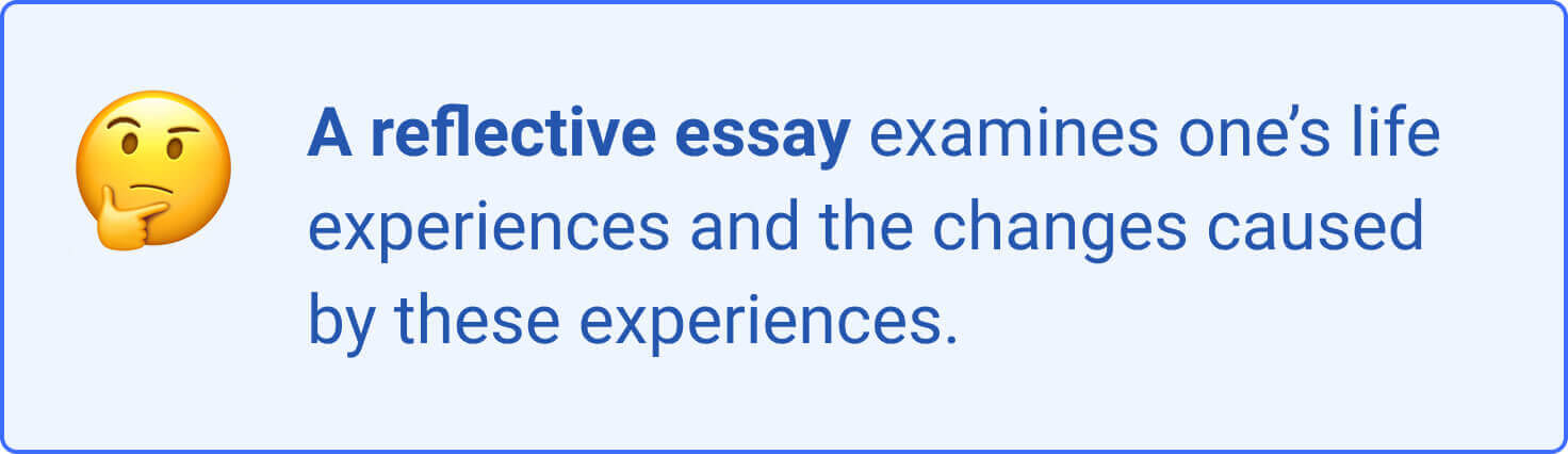 definition of a reflective essay
