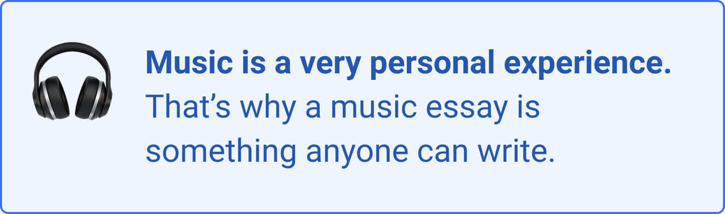 Music is a very personal experience; an essay on music aims to describe and analyze it.