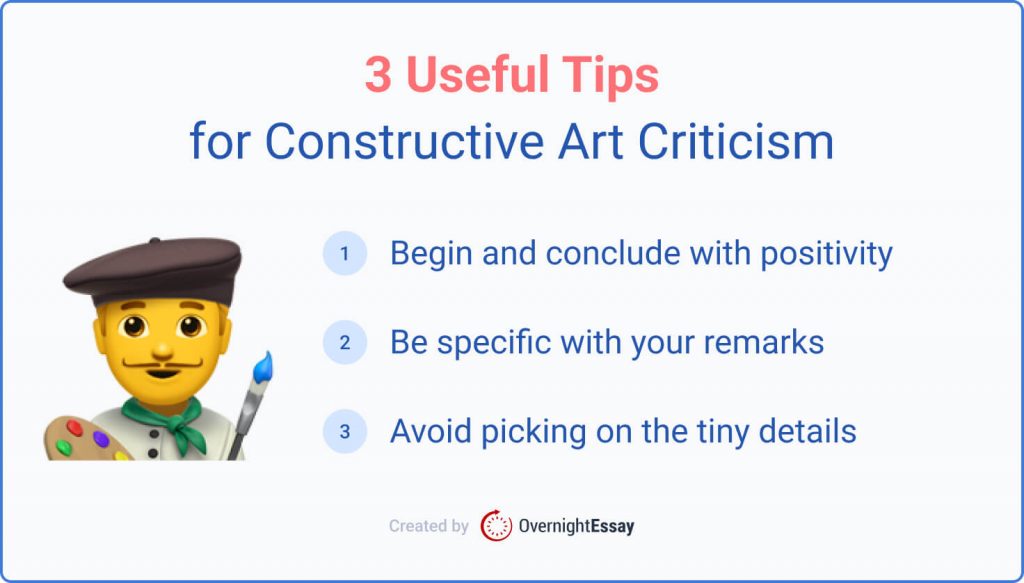 Three useful tips for constructive art criticism.