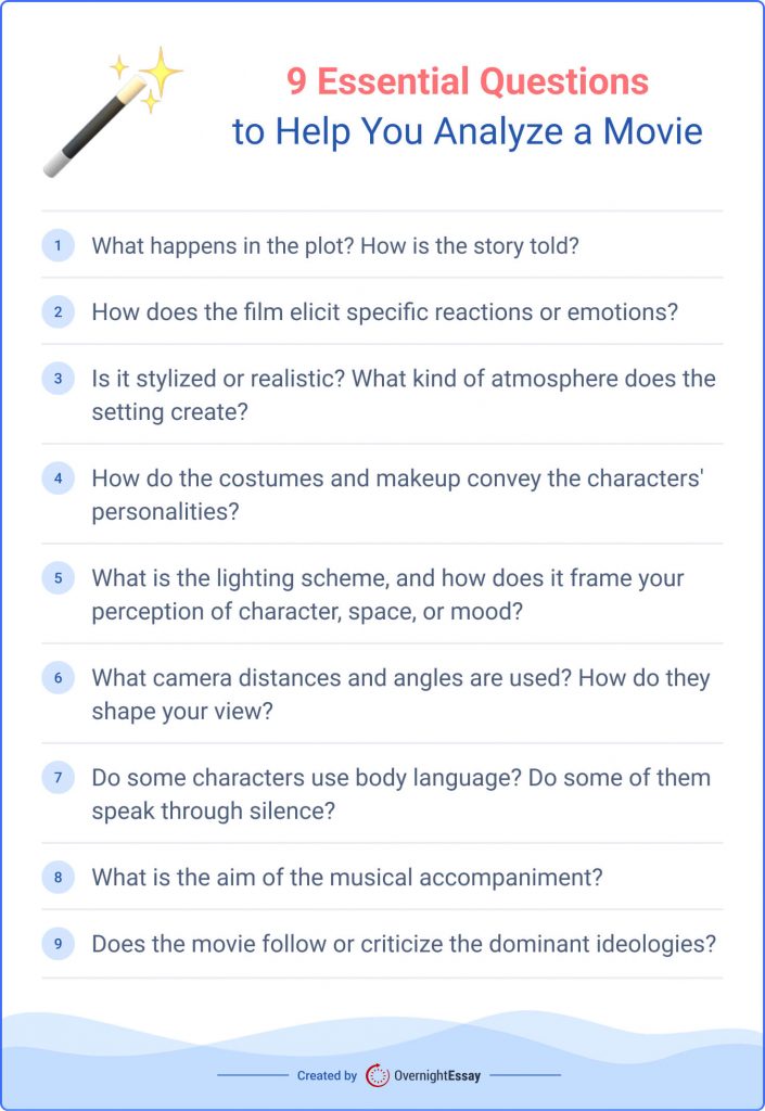 9 Essential questions to help you analyze a movie.