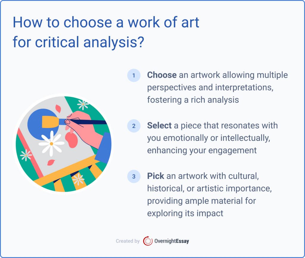 How to choose a work of art for critical analysis: 3 tips.