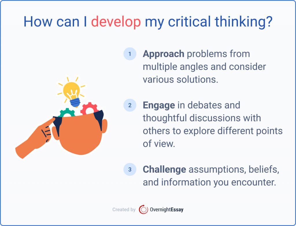 Ways to develop critical thinking.